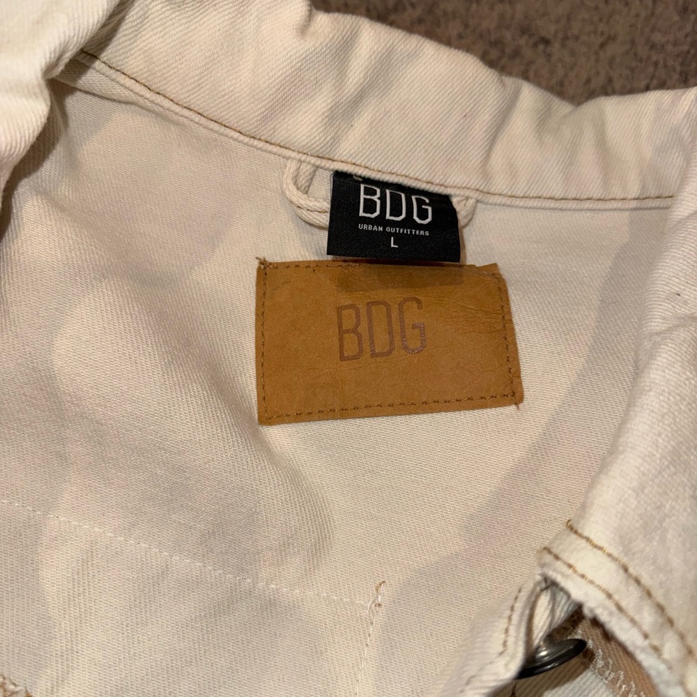 BDG Cream Patchwork Jacket with Tan & Brown Accen… - image 3